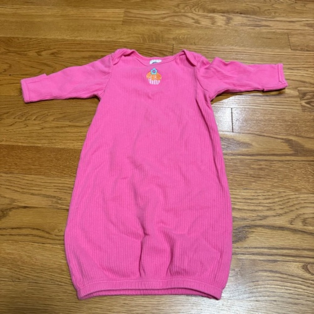 Baby Girl Pink Cupcake Gown Sleep Sack Robe‎ Sleepwear Infant